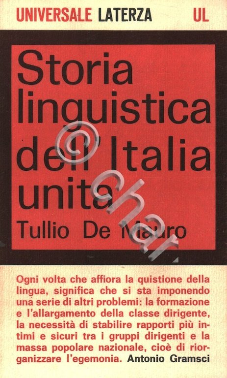 T. De Mauro - Storia linguistica dell'Italia unita - 1^ …