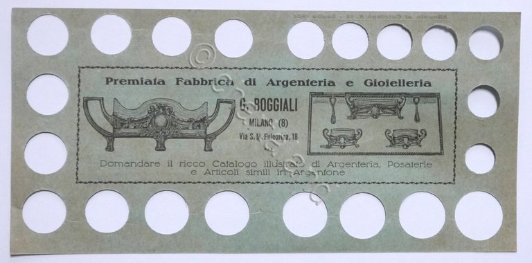 Tabella misura dita anelli - Gioielleria Gaetano Boggiali - Milano …