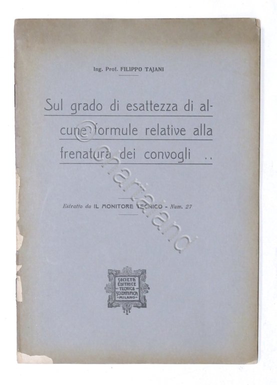 Tajani - Sul grado di esattezza di alcune formule frenatura … | Immagine Gallery 3