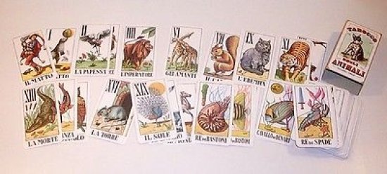 Tarocchi Tarocco degli Animali 1979 *** RARITA' Esaurito - Ed. Meneghello