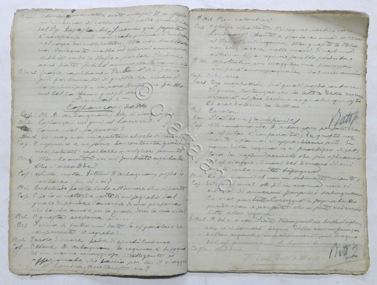 Teatro - Copione originale manoscritto dramma storico I Tre Moschettieri …