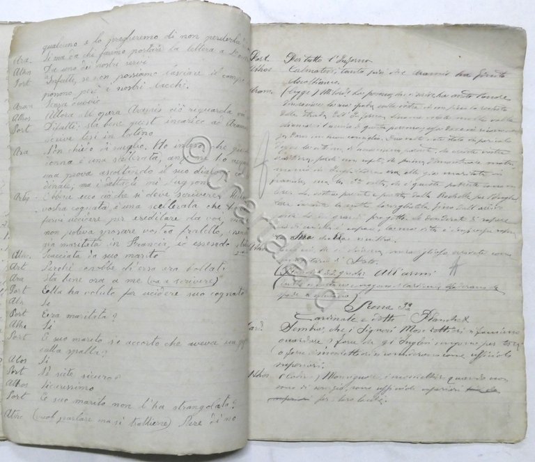 Teatro - Copione originale manoscritto dramma storico I Tre Moschettieri …