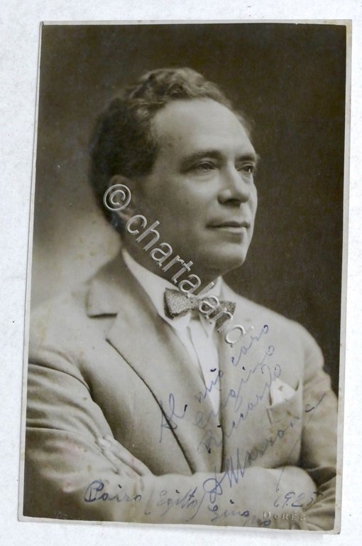 Teatro - Fotografia con autografo dell'attore Domenico Marrone - 1925