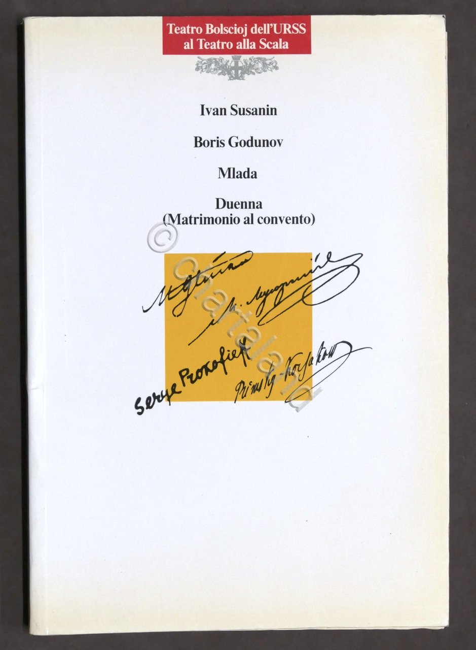 Teatro Bolscioj alla Scala - Ottobre 1989 - Susanin, Godunov, …