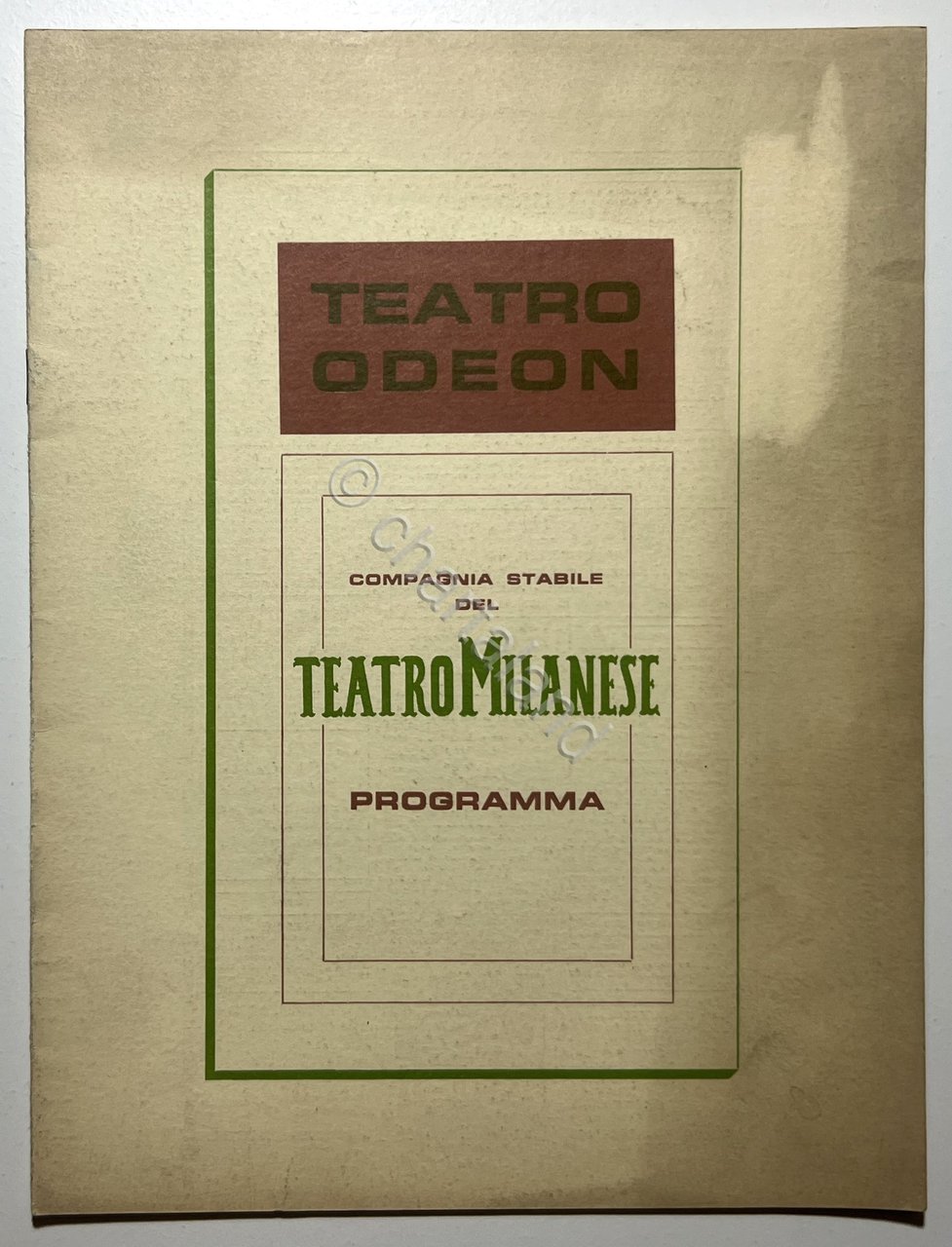 Teatro Odeon - Compagnia Stabile del Teatro Milanese - Programma … | Immagine principale