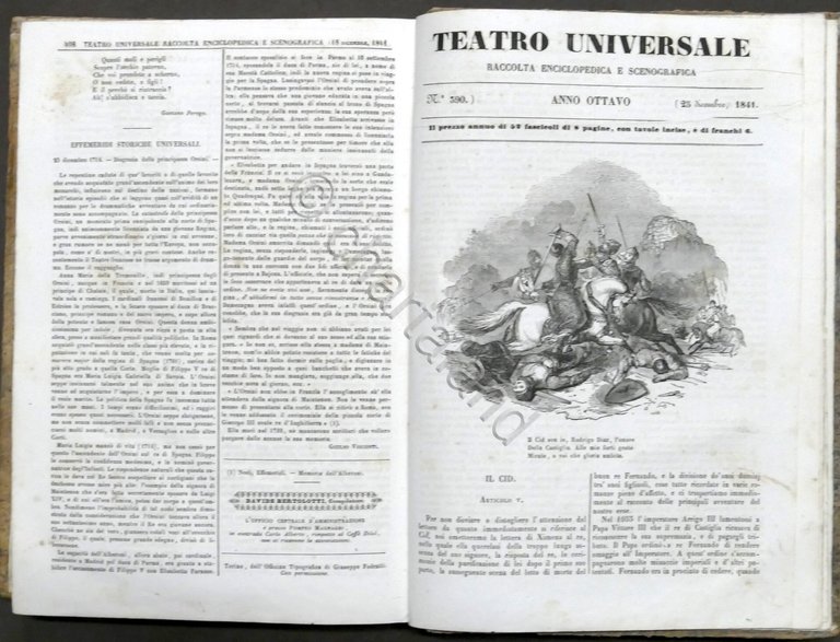 Teatro Universale - Raccolta Enciclopedica e Scenografica - Anno Ottavo …