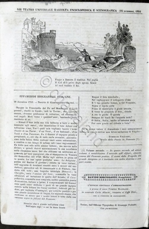 Teatro Universale - Raccolta Enciclopedica e Scenografica - Anno Ottavo …