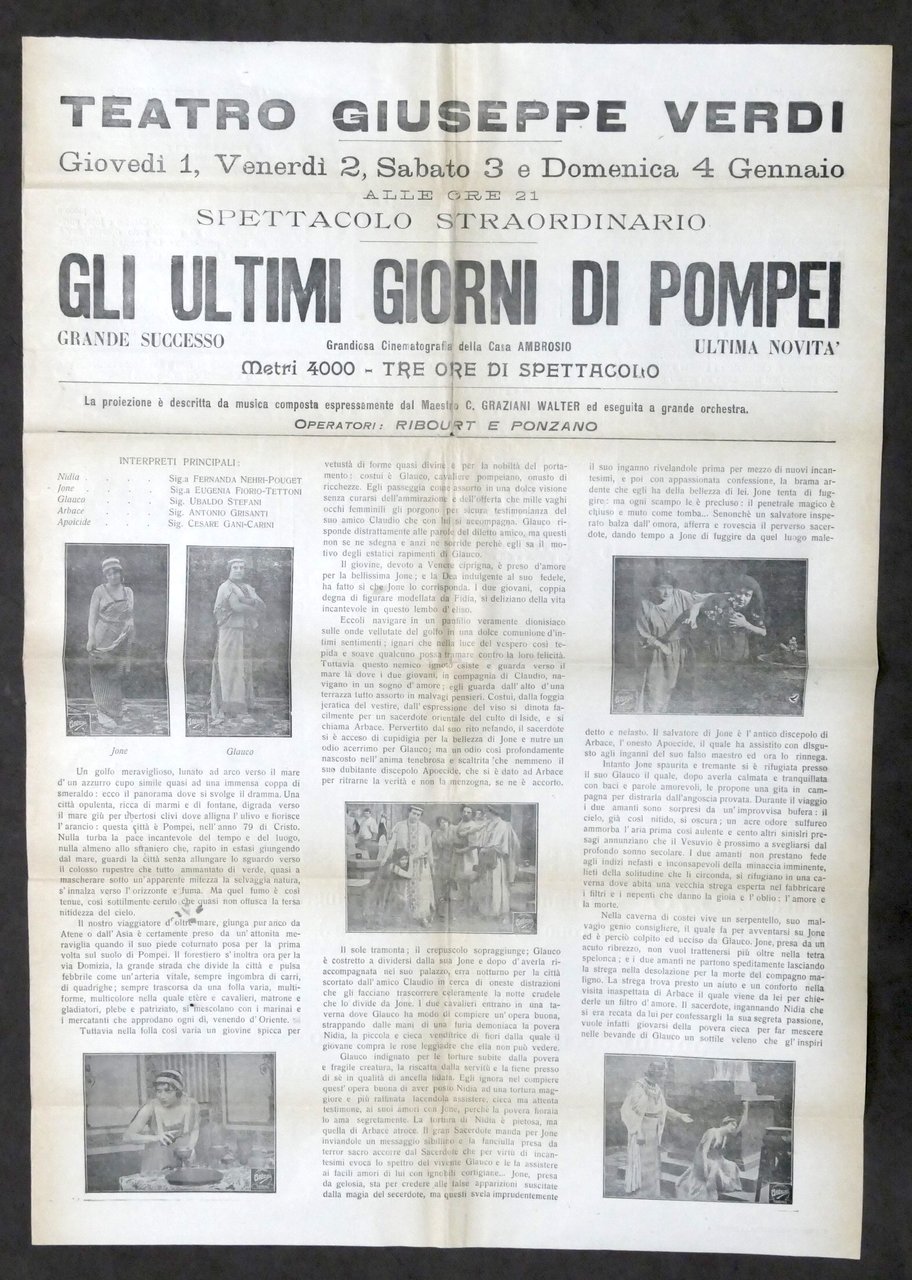 Teatro Verdi Alessandria Locandina spettacolo Gli ultimi giorni di Pompei … | Immagine principale