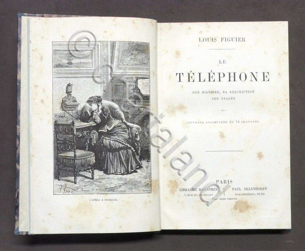 Telefonia - L. Figuier Le telephone histoire description usage 1885 … | Immagine principale