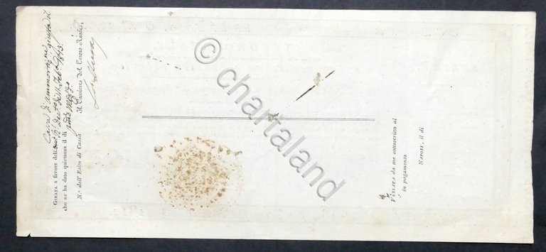 Tesoro Reale - Liquidazione Debito Pubblico - Cedola di 5.000 …