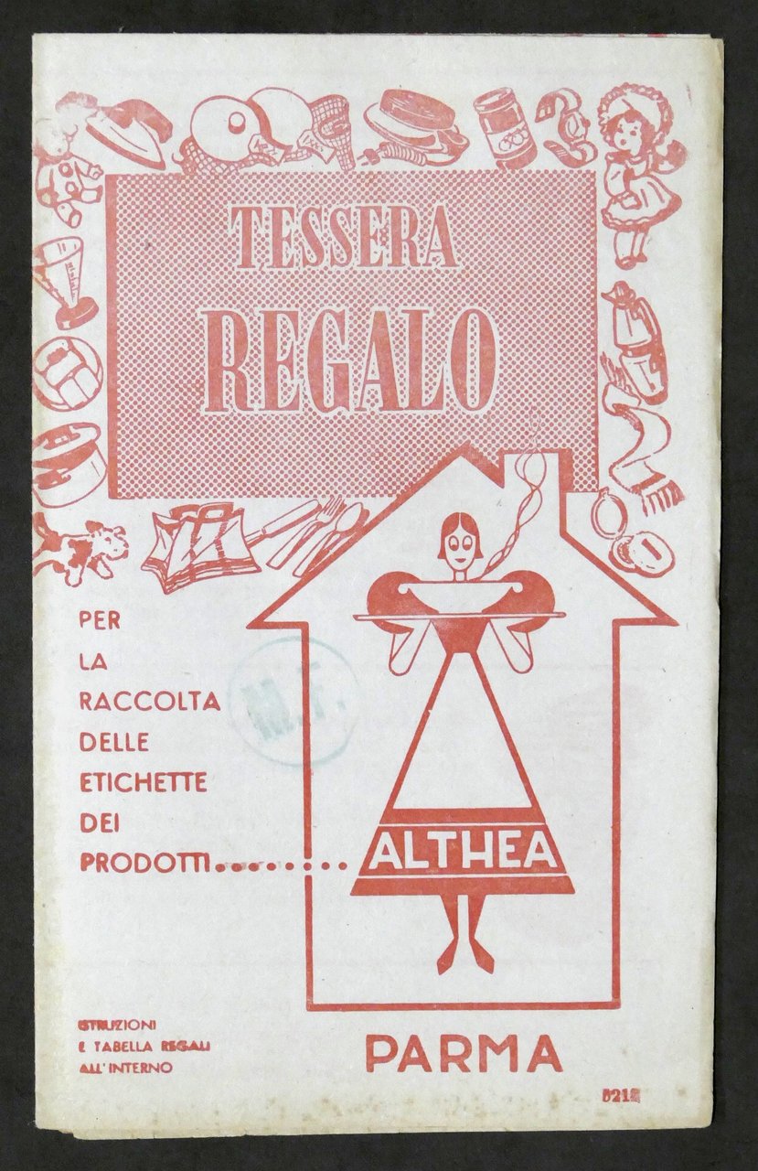 Tessera regalo per raccolta etichette dei prodotti Althea - Parma …