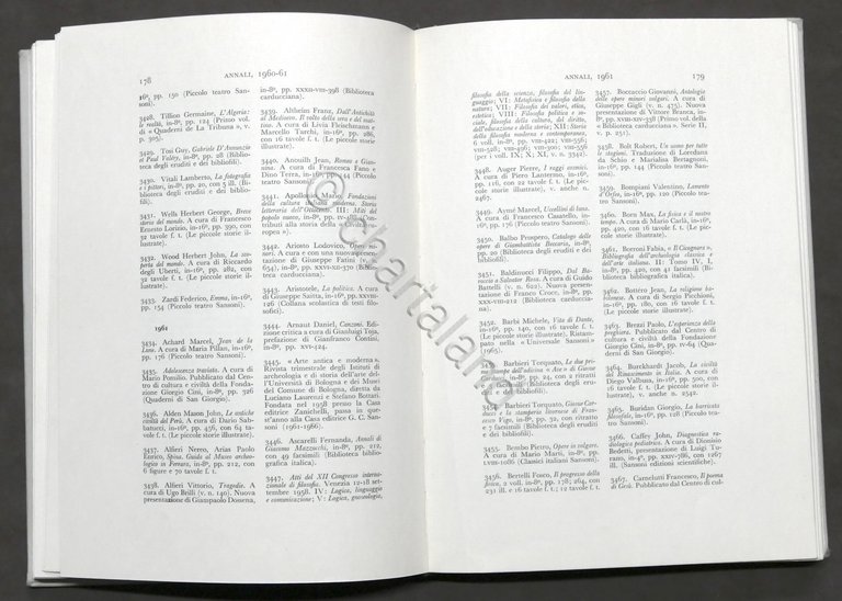 Testimonianze per un centenario Annali Casa Ed. Sansoni 1873-1973 - …