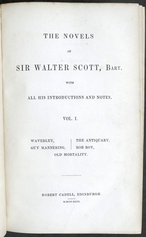 The novels of sir Walter Scott, Bart. - Opera completa …