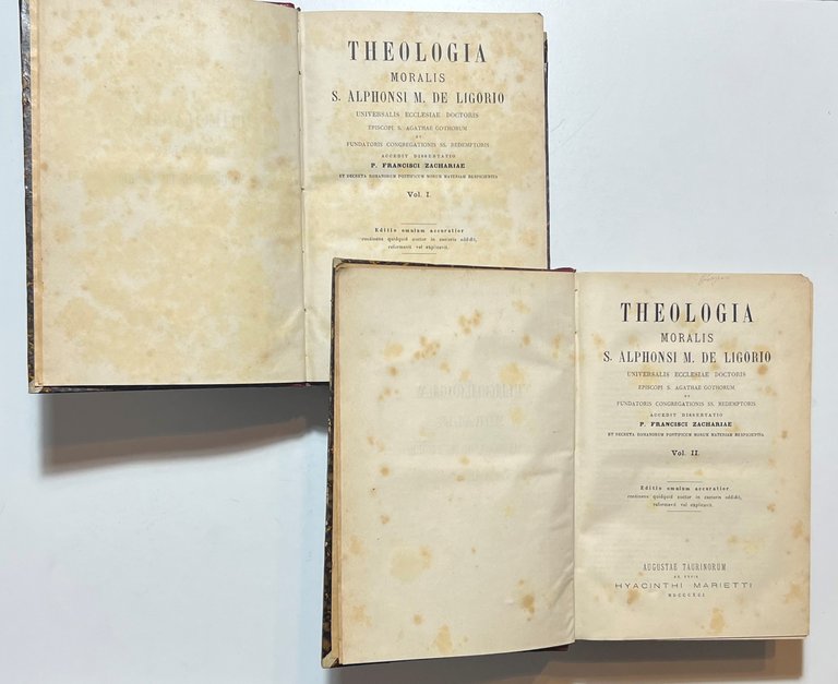 Theologia Moralis S. Alphonsi M. De Ligorio - ed. 1891 … | Immagine Gallery 4