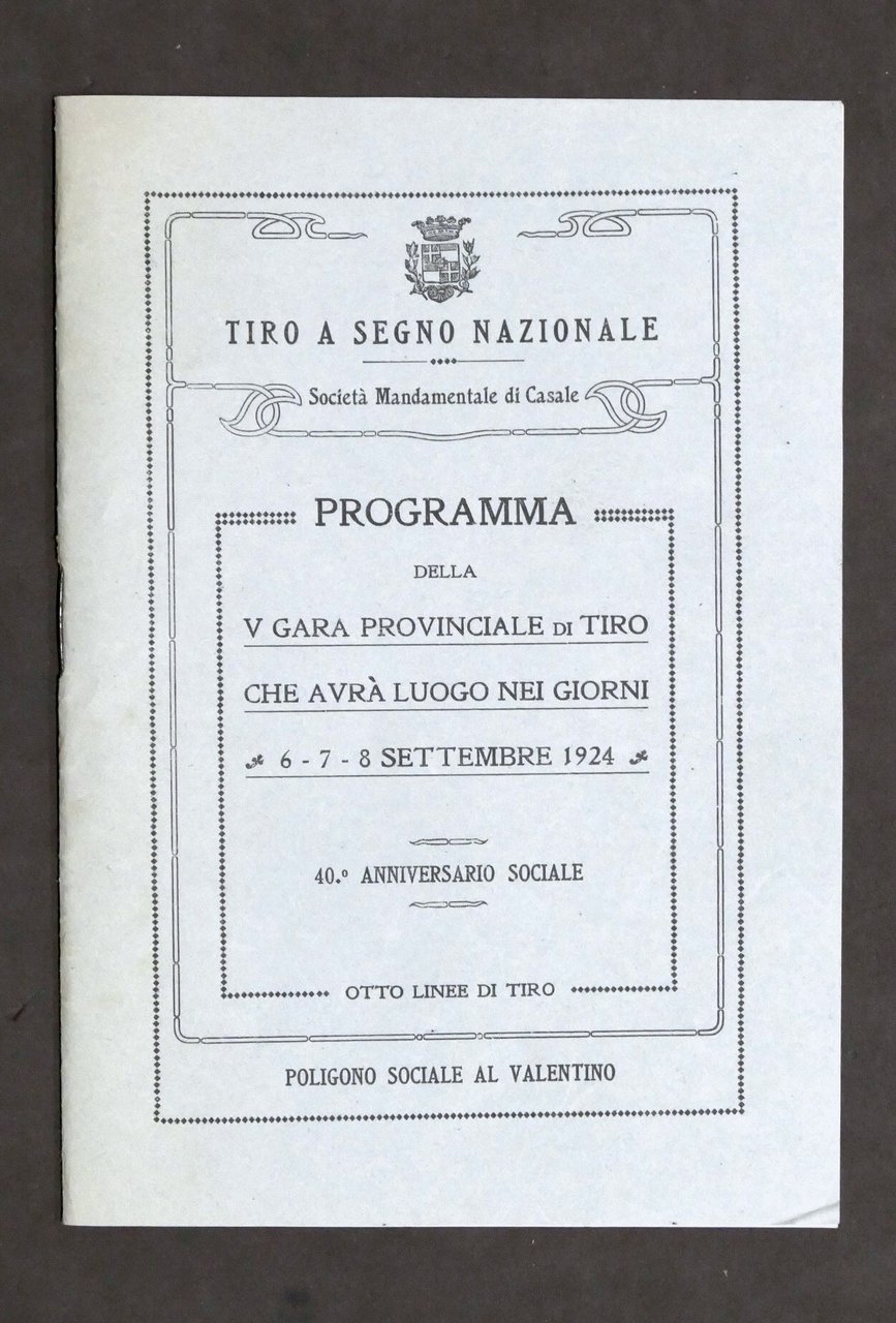 Tiro a Segno Nazionale - Società di Casale - Programma …