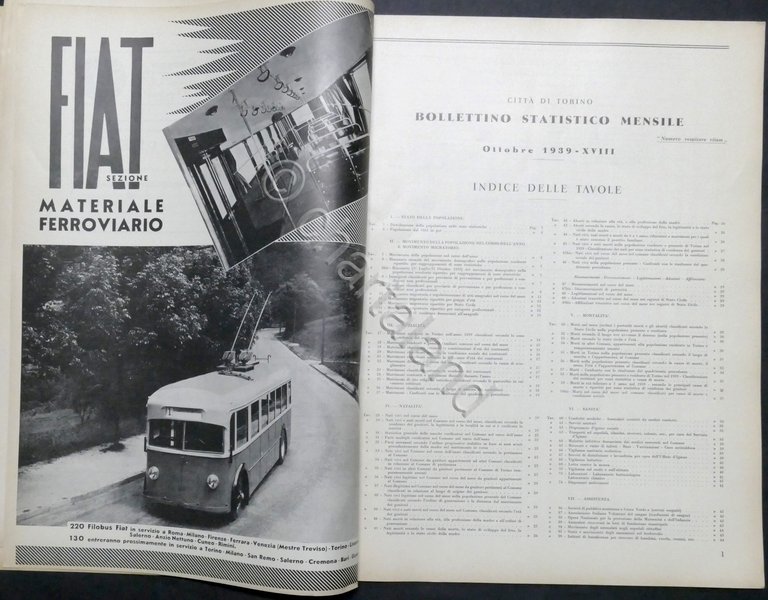 Torino - Bollettino Mensile di Statistica - Anno XVIII - …