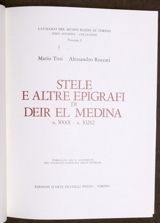 Tosi, Roccati - Stele e epigrafi di Deir el Medina … | Immagine Gallery 2