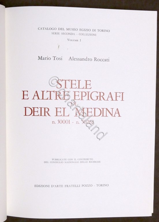 Tosi, Roccati - Stele e epigrafi di Deir el Medina … | Immagine Gallery 3