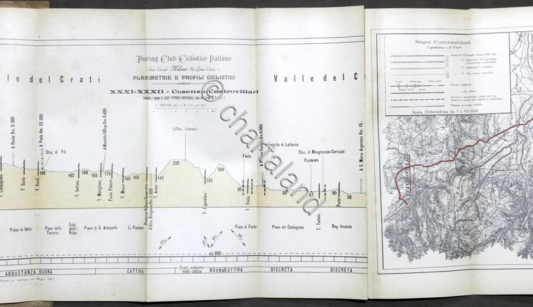 Touring Club Ciclistico Cosenza - Castrovillari Planimetrie Profili 31-32 - …