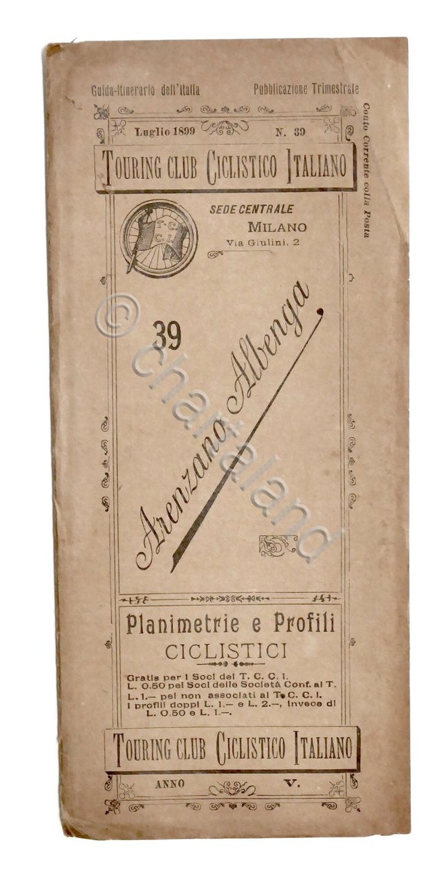 Touring Club Ciclistico Italiano - Arenzano Albenga - Planimetrie Profili …