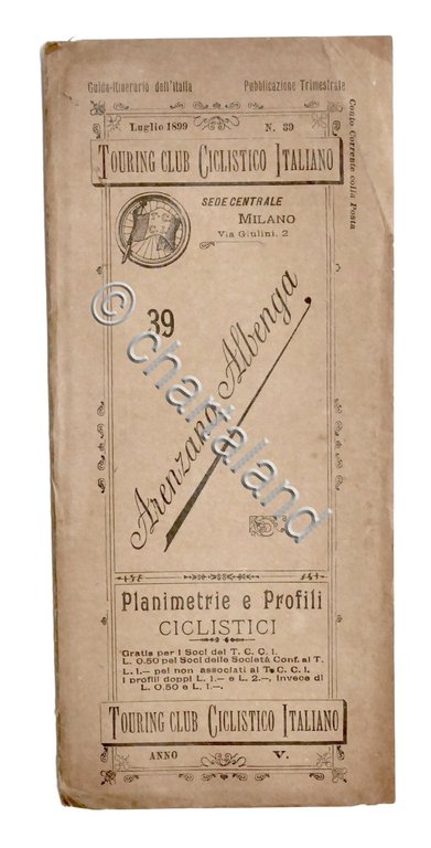 Touring Club Ciclistico Italiano - Arenzano Albenga - Planimetrie Profili …