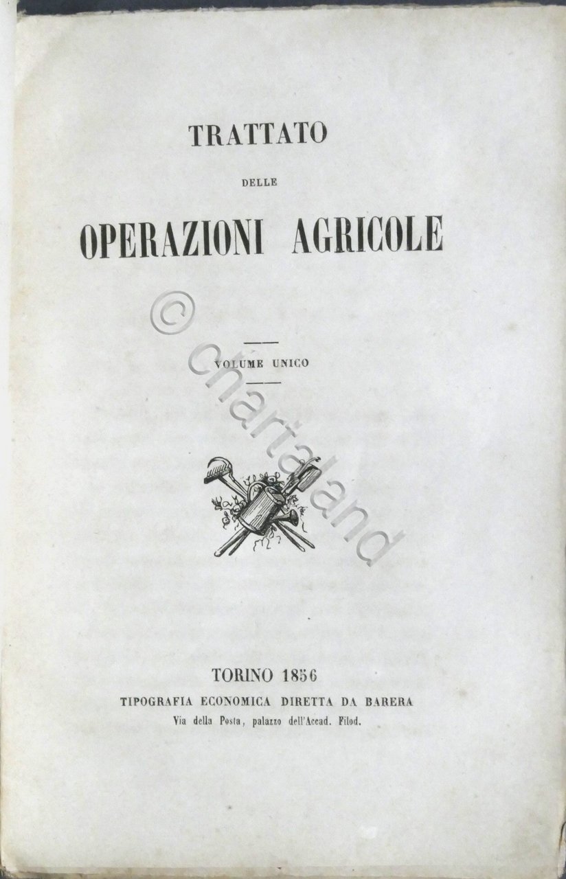 Trattato delle operazioni agricole - ed. 1856