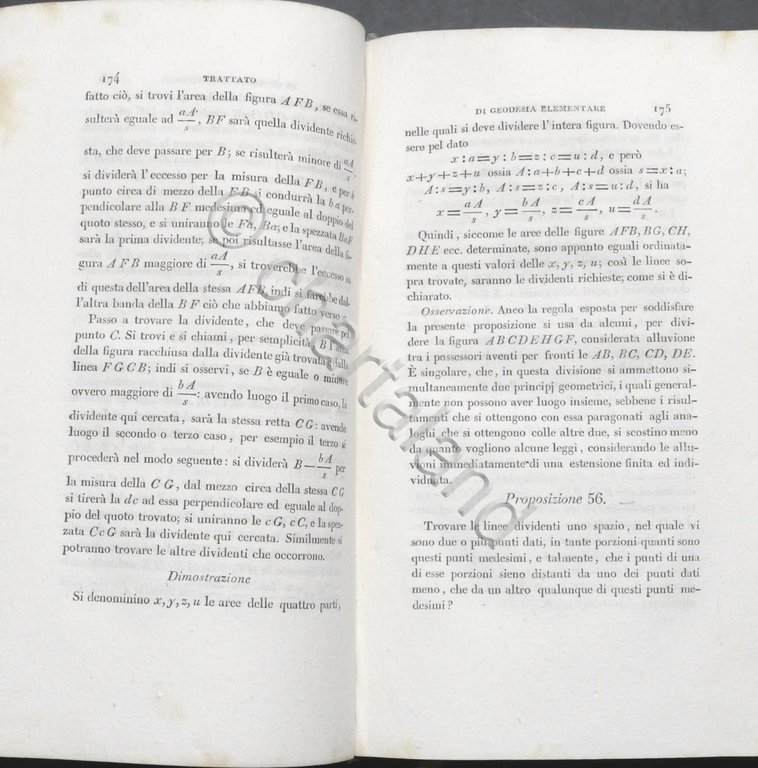 Trattato di Geodesia elementare di Antonio Bordoni - ed. 1825