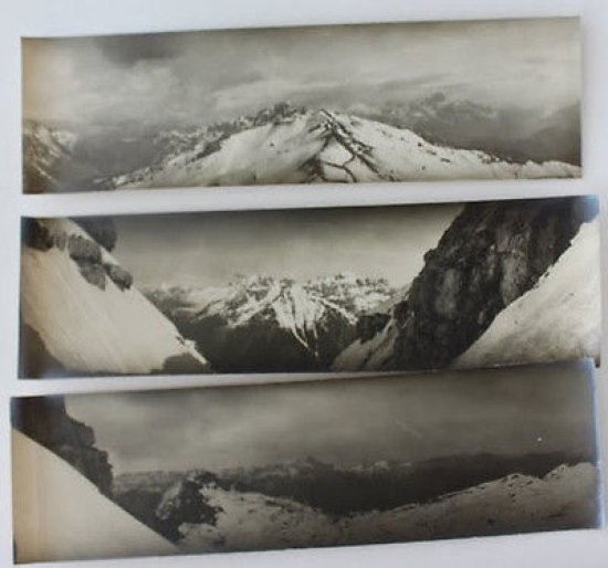 Tre Fotografie panoramiche montagna Alpi Giulie anni '20 Italia Slovenia … | Immagine Gallery 1