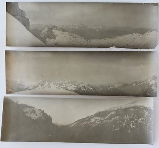 Tre Fotografie panoramiche montagna Alpi Giulie anni '20 Italia Slovenia … | Immagine Gallery 1