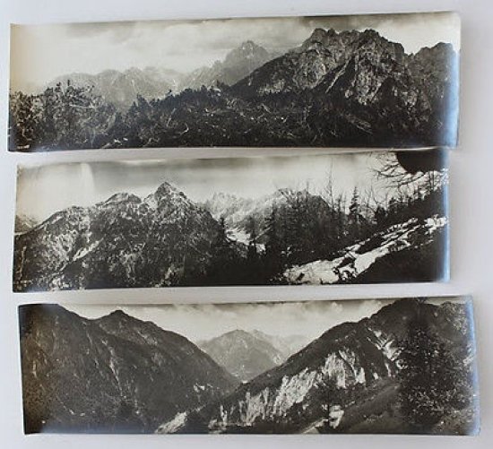 Tre Fotografie panoramiche montagna Alpi Giulie anni '20 Italia Slovenia … | Immagine principale