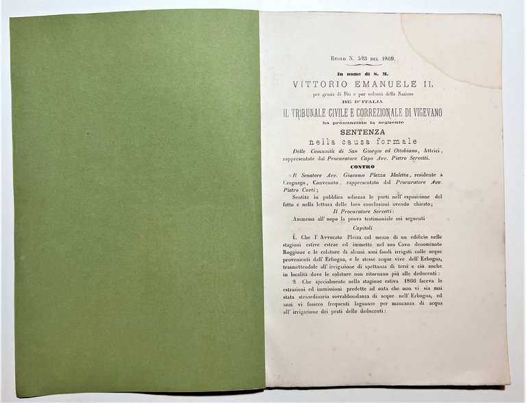 Tribunale Civile e Corr. in Vigevano - Sentenza 31 Gennaio …