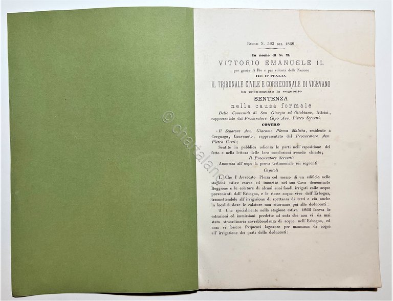 Tribunale Civile e Corr. in Vigevano - Sentenza 31 Gennaio …