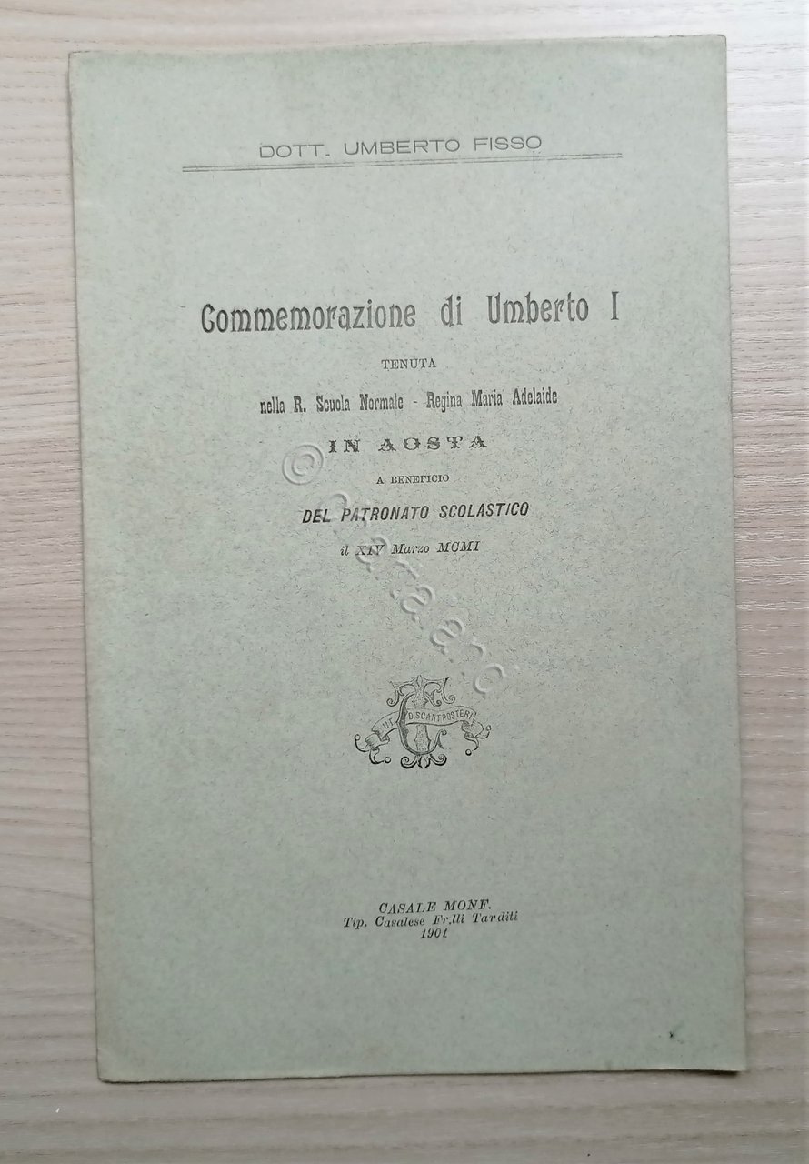 U. Fisso - Commemorazione di Umberto I - ed. 1901