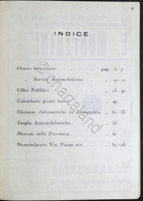 Vademecum di Alessandria e Provincia 1939 - 1940