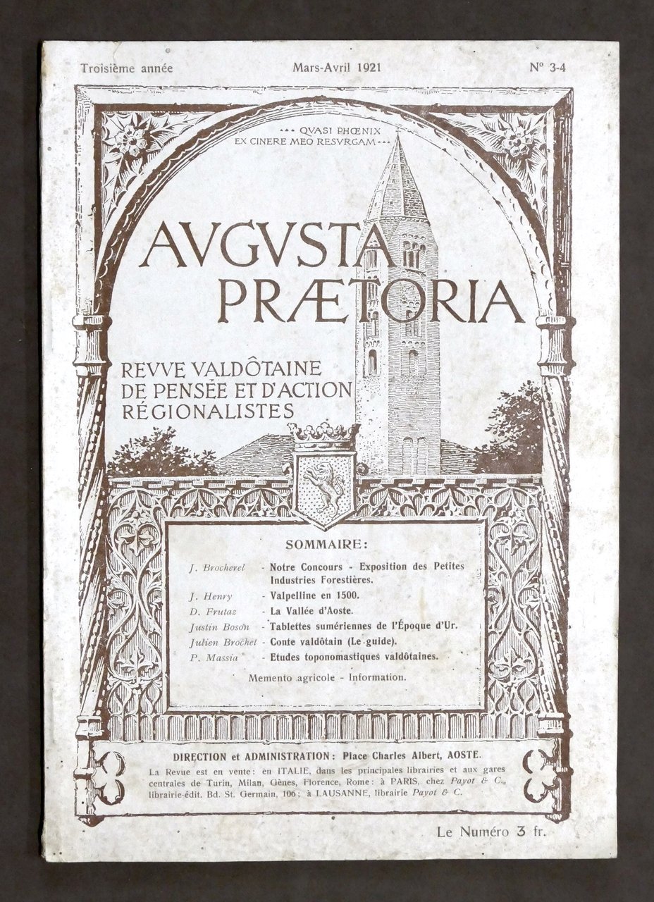 Valle d'Aosta - Rivista - Augusta Praetoria - N. 3 … | Immagine principale