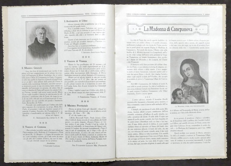 Veni coronaberis...per incoronazione Madonna di Canepanova in Pavia - 1926