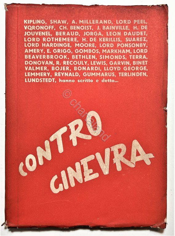 Ventennio - E. Pescatore e G. Peroli - Contro Ginevra - ed. 1929