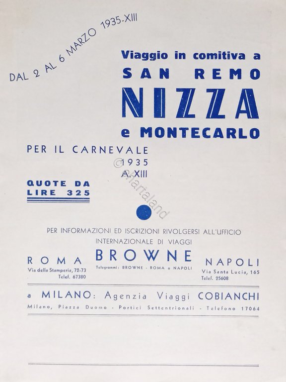 Viaggio in comitiva a Sanremo, Nizza e Montecarlo per il …