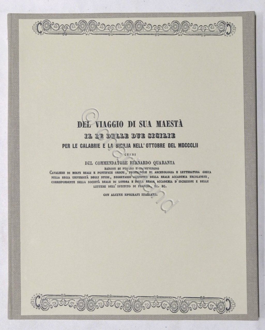 Viaggio Re delle Due Sicilie per le Calabrie e la …
