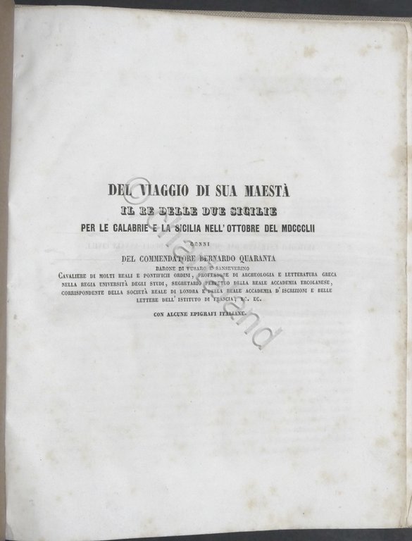 Viaggio Re delle Due Sicilie per le Calabrie e la …