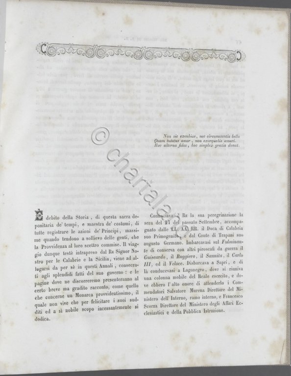 Viaggio Re delle Due Sicilie per le Calabrie e la …