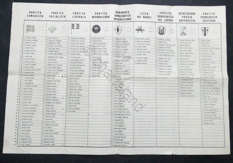 Volantino Elezioni Amministrative 1946 - Come si vota a Pavia …