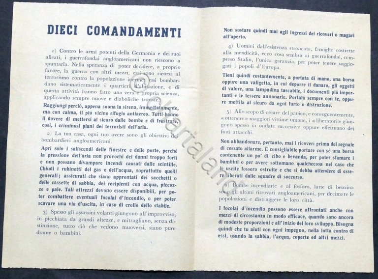 Volantino RSI - Combattiamo il terrore aereo con la disciplina …