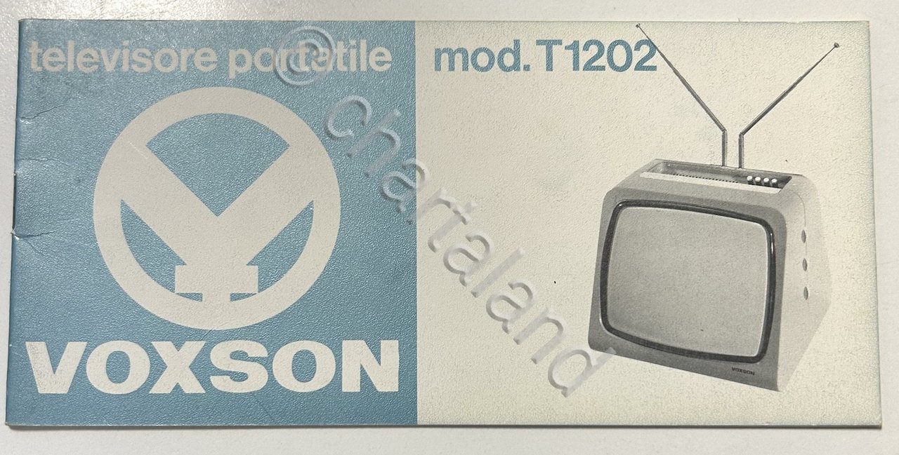 Voxson Televisore portatile Mod. T1202 - Istruzioni - anni '70