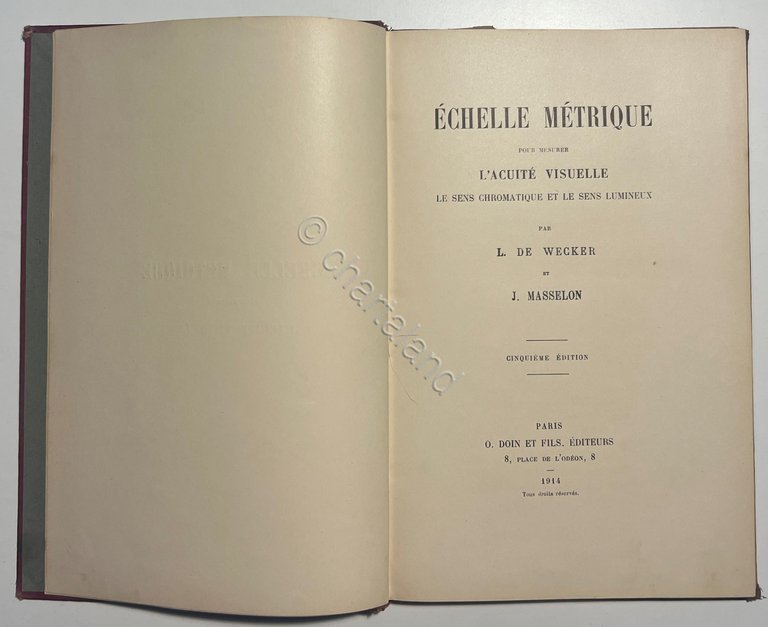 Wecker et Masselon - Echelle Metrique ppour mesurer l'Acuite Visuelle …