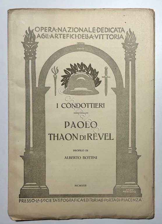 WWI - A. Bottini - L'ammiraglio Paolo Thaon di Revel …