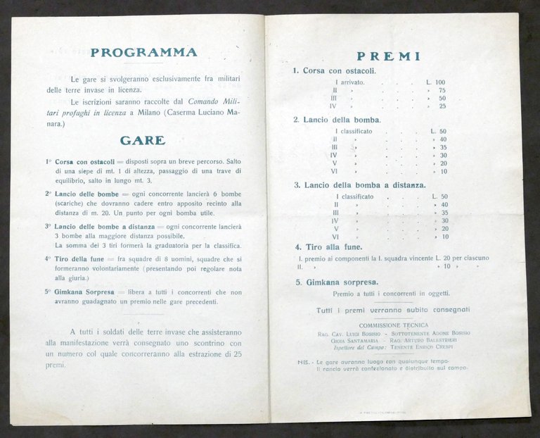 WWI - Comitato Assistenza Terre Invase - Gare Ginnico Militari … | Immagine Gallery 2