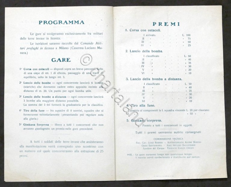 WWI - Comitato Assistenza Terre Invase - Gare Ginnico Militari … | Immagine Gallery 3