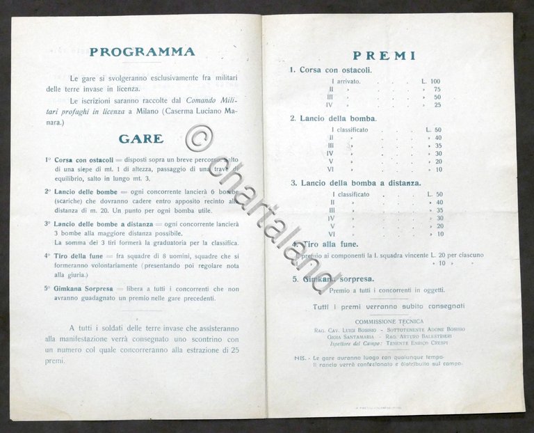 WWI - Comitato Assistenza Terre Invase - Gare Ginnico Militari … | Immagine Gallery 4