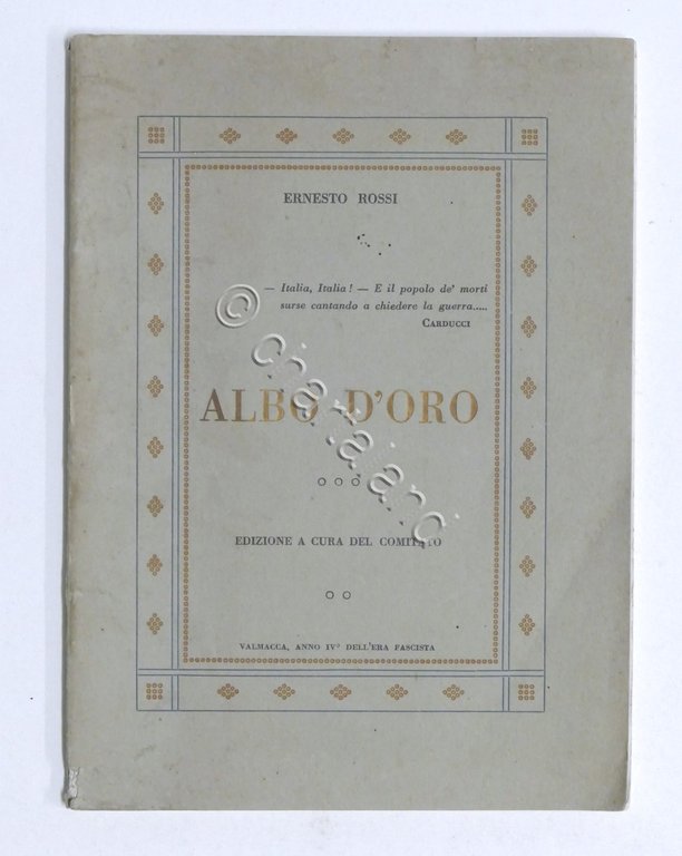 WWI - E. Rossi - Albo d'oro - Comitato Pro-Onoranze …